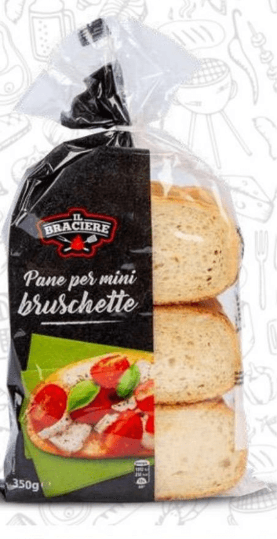 BRACIERE Pane per mini bruschette 350 g - Akcija v trgovini Eurospin
