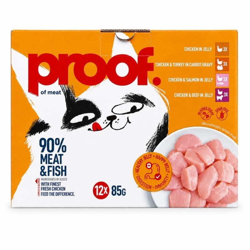 Proof mokra hrana za mačke 12x 85 g Akcija v trgovini E.Leclerc