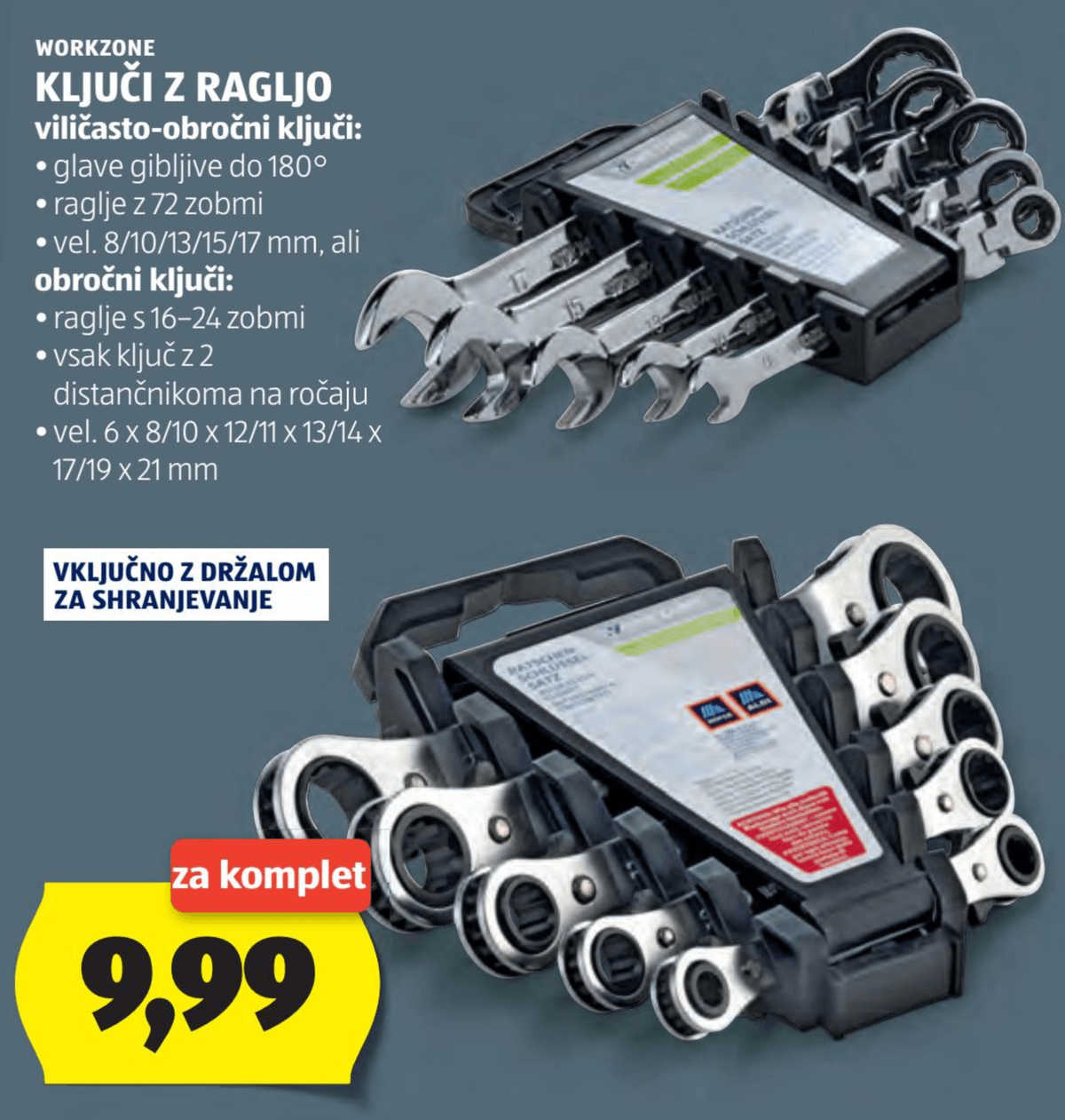 Ključi z ragljo WORKZONE - Akcija v trgovini Hofer