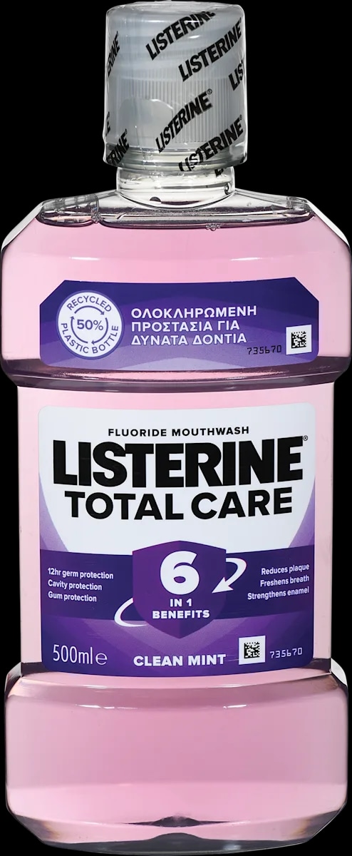 Listerine Total Care Clean Mint ustna voda 6 v 1 500 ml Akcija v trgovini Dm
