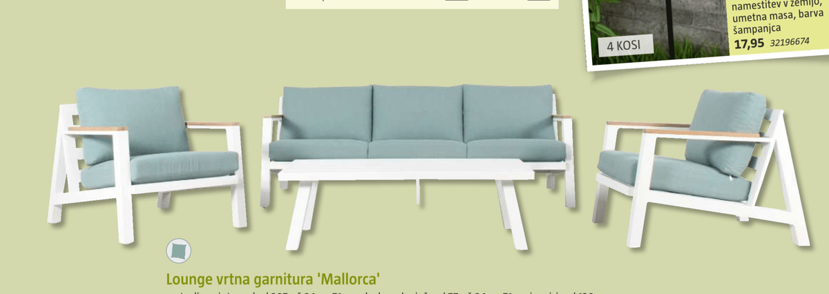 Lounge vrtna garnitura 'Mallorca' - Akcija v trgovini Bauhaus