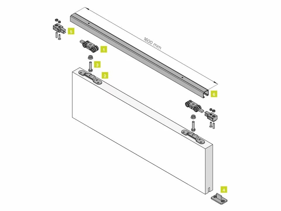 Vodilo za drsna vrata d 160 cm - Akcija v trgovini Bauhaus