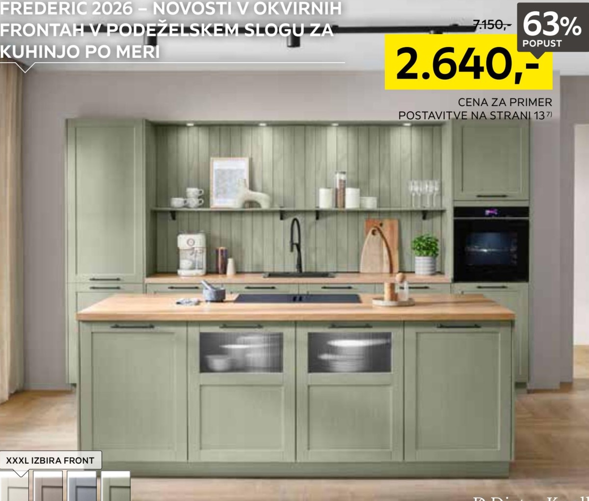 Kuhinja Primer postavitve - Akcija v trgovini Lesnina