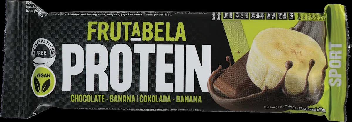 Frutabela Protein beljakovinska rezina z okusom čokolade in banane 40 g Akcija v trgovini Dm