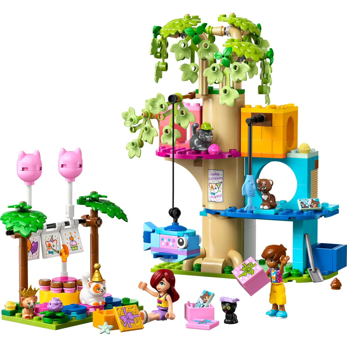 Mačja rojstnodnevna zabava in hišica na drevesu 313 kock LEGO Friends - Akcija v trgovini Baby Center