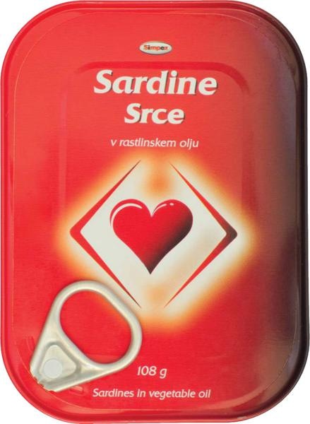 Sardine Srce 108 g - Akcija v trgovini Jager