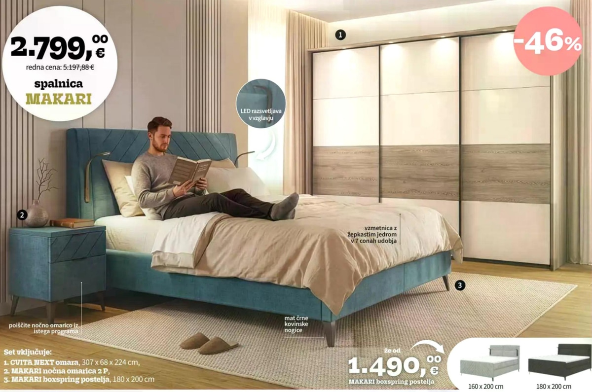 Spalnica MAKARI - Akcija v trgovini Prima