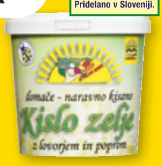 Slovensko kislo zelje 1 kg - Akcija v trgovini Spar