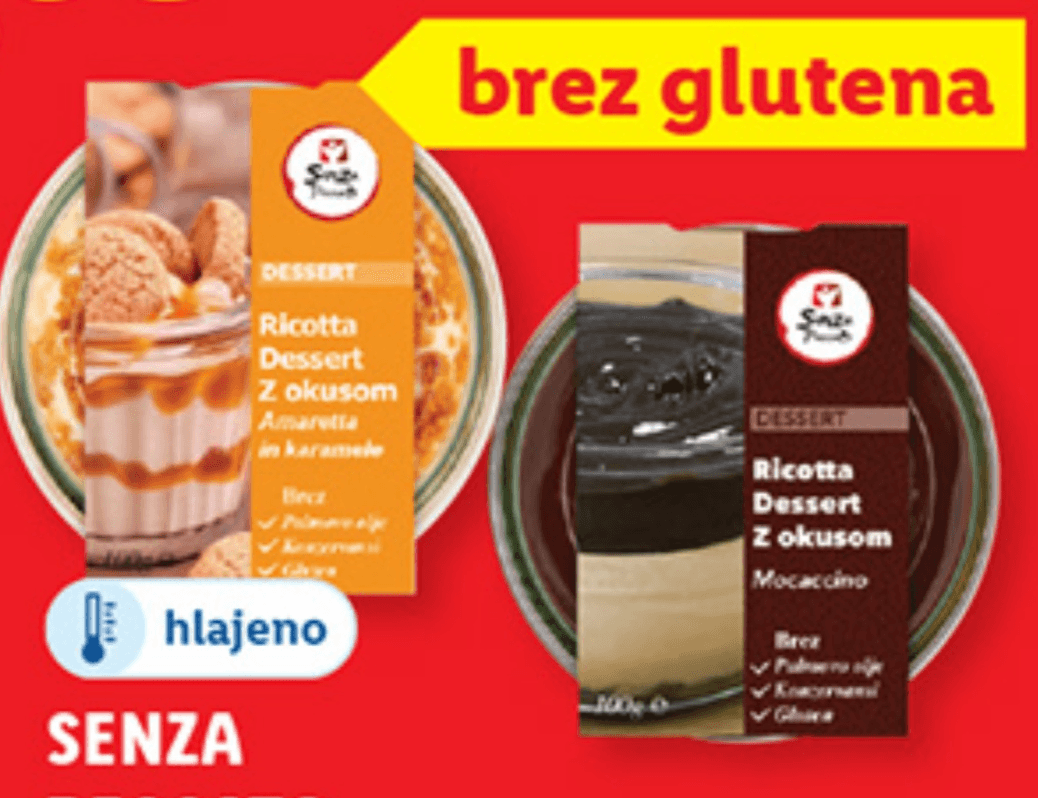 SENZA PECCATO Desert z rikoto 100 g - Akcija v trgovini Lidl