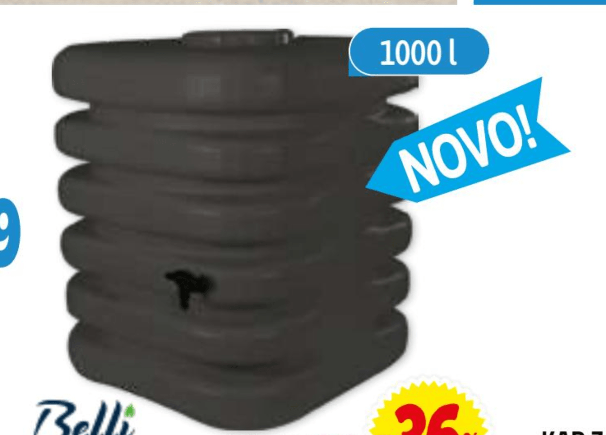 ZBIRALNIK VODE 1000 l Belli - Akcija v trgovini E.Leclerc