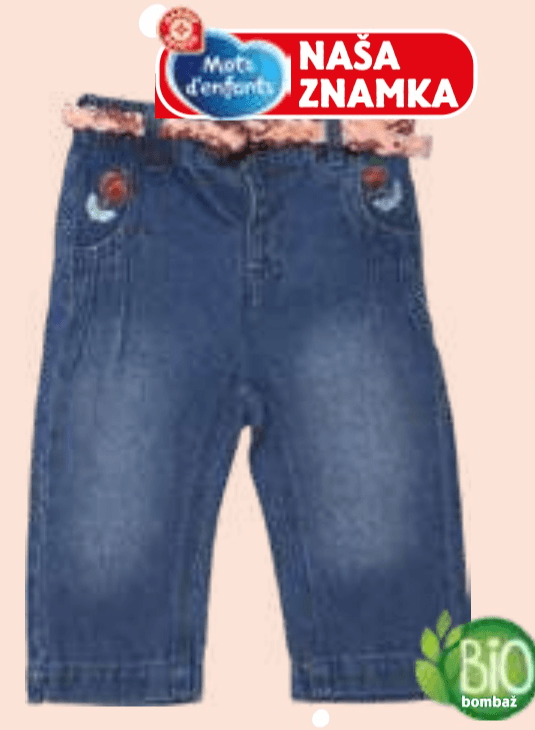 Dekliške jeans hlače s pasom - Akcija v trgovini E.Leclerc