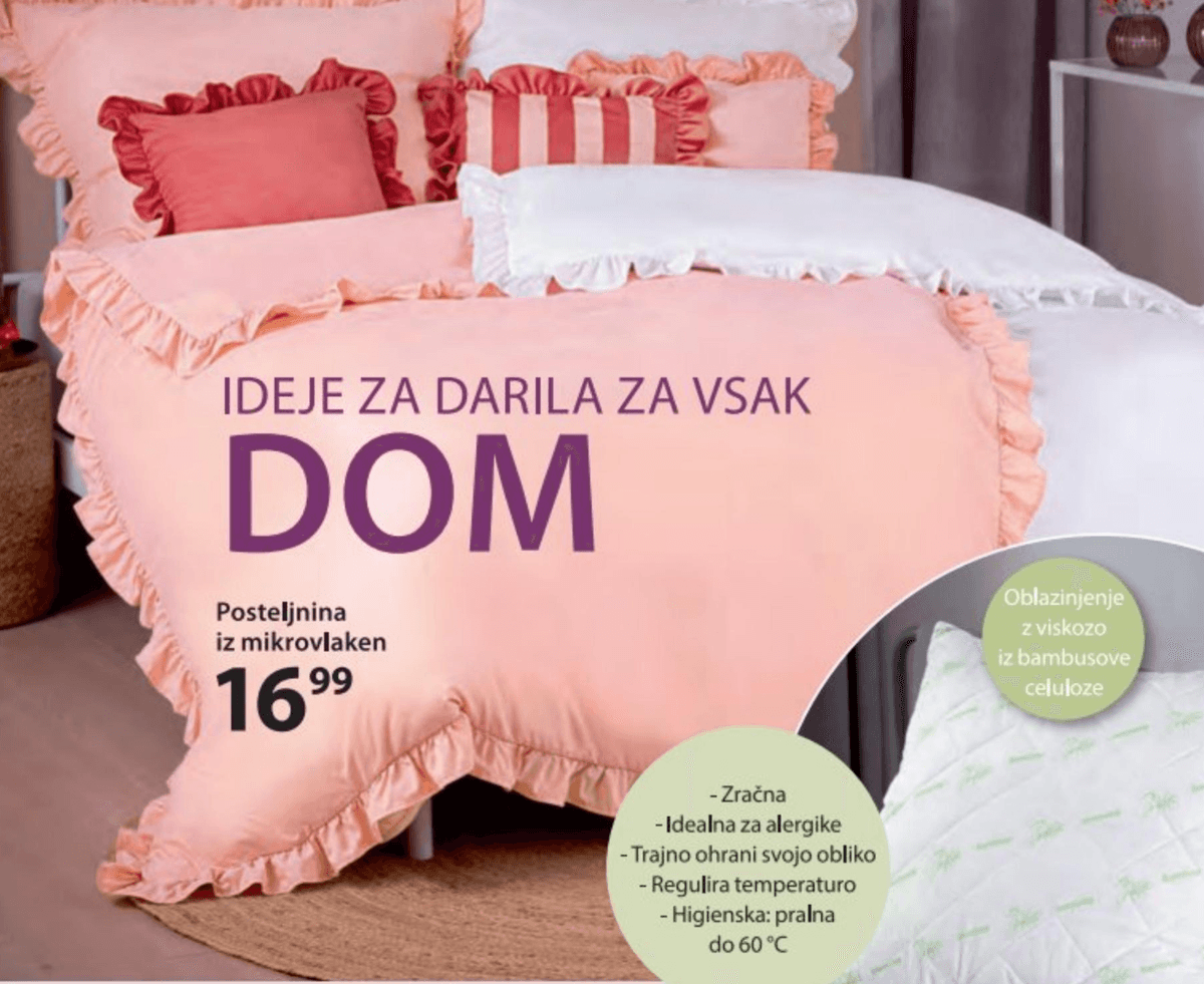 Posteljnina iz mikrovlaken - Akcija v trgovini NKD