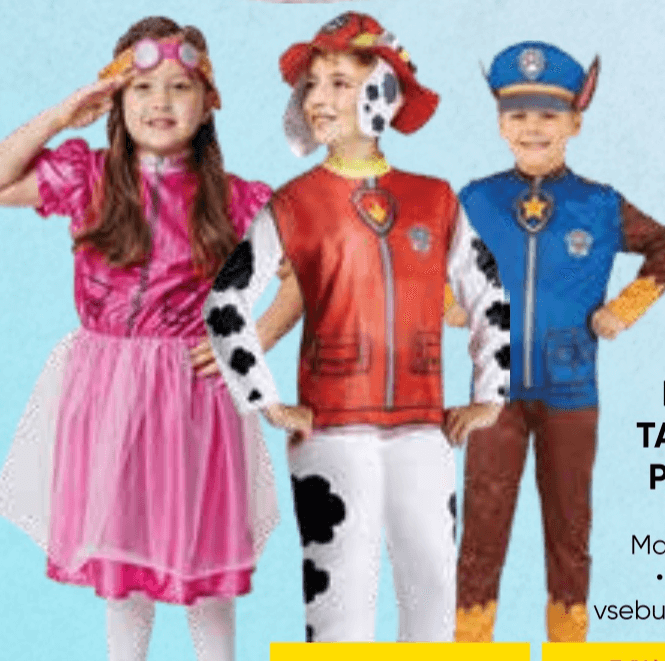 Pustni kostum Tačke na patrulji - Akcija v trgovini Tuš