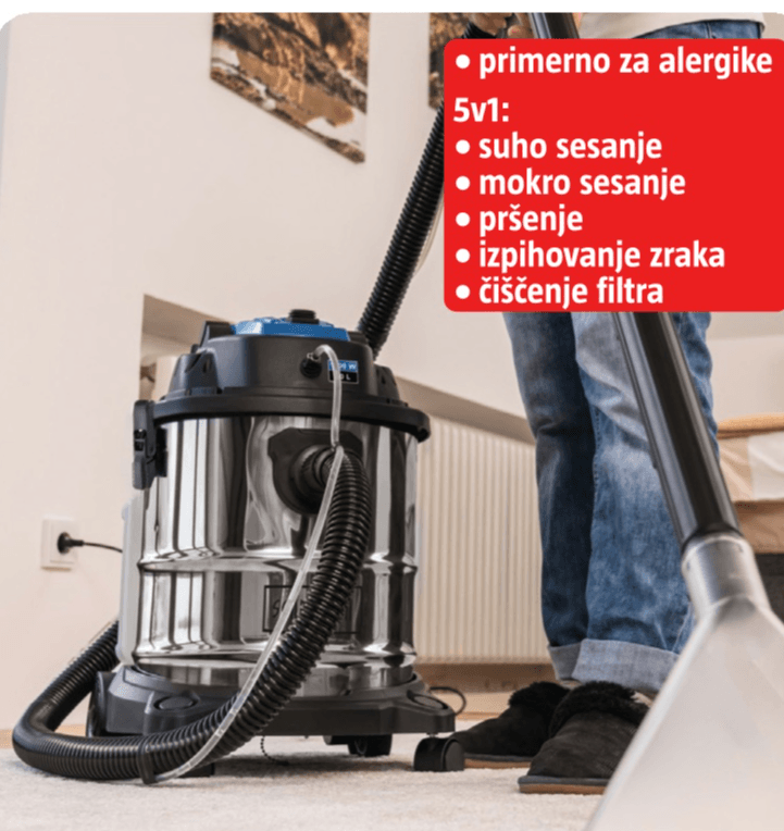 Mokro-suhi sesalnik 'SprayVac20' - Akcija v trgovini Bauhaus