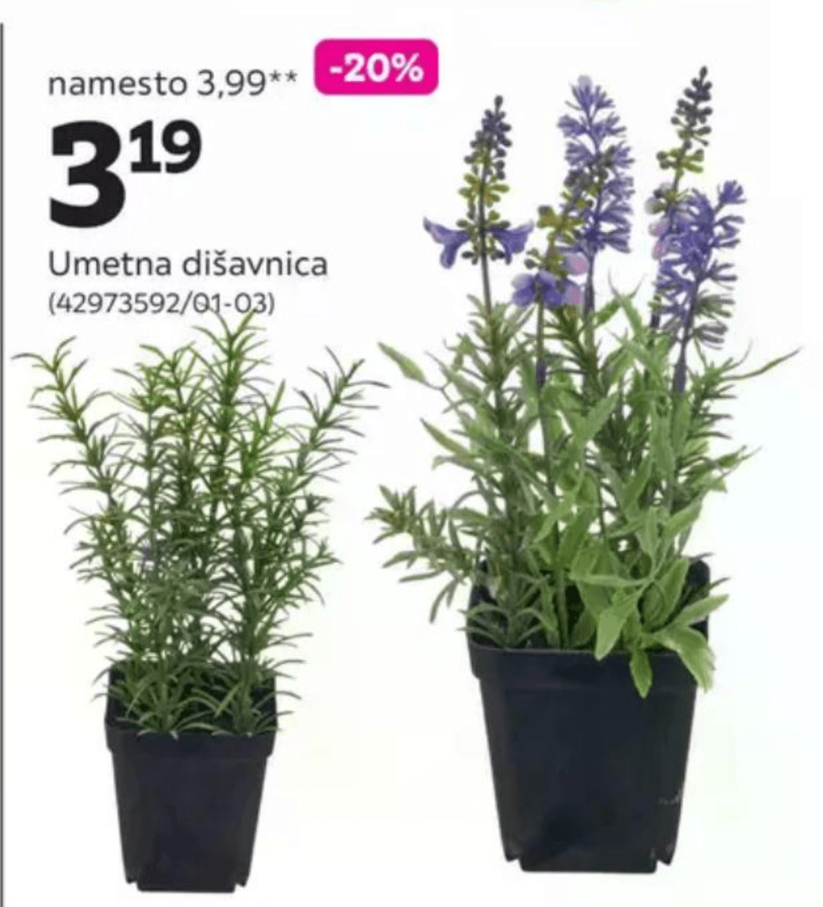 Umetna dišavnica - Akcija v trgovini Mömax