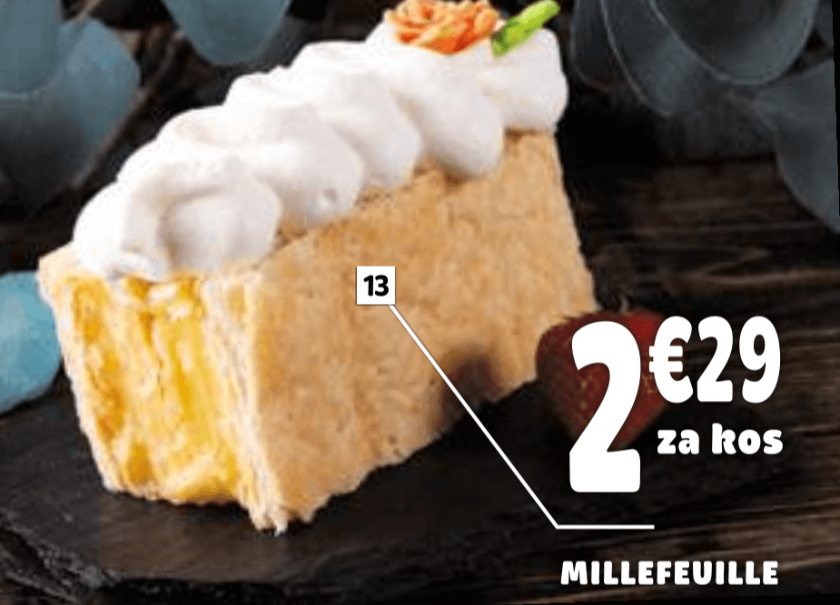 Millefeuille za kos Domači izdelek - Akcija v trgovini E.Leclerc