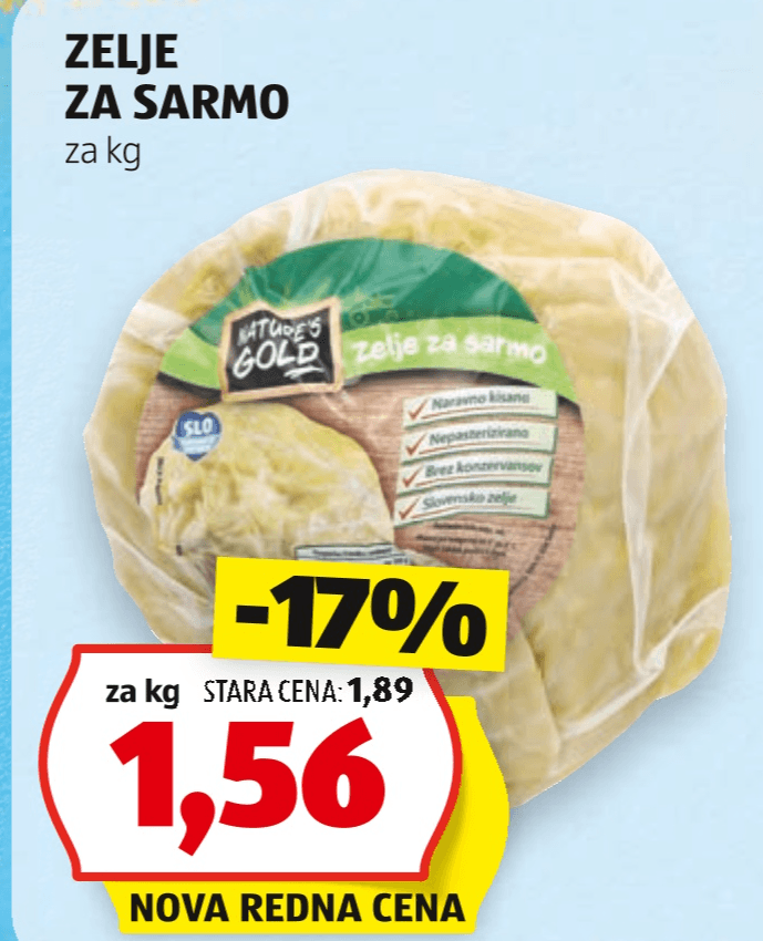 Nature's Gold Zelje za sarmo - Akcija v trgovini Hofer