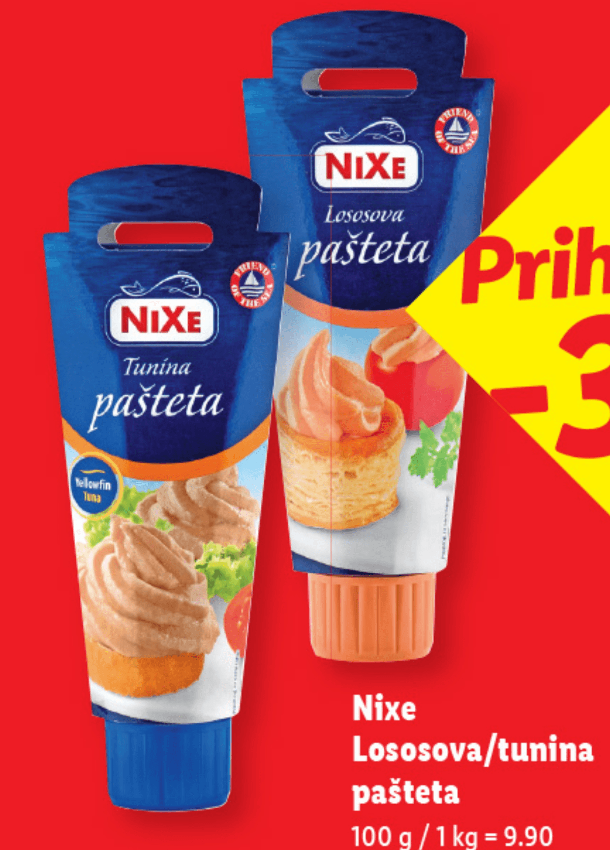 Nixe Lososova/tunina pašteta 100 g - Akcija v trgovini Lidl
