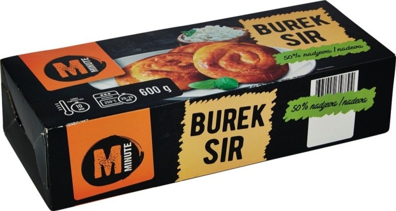 Sirov burek Minute Mercator 600 g Akcija v trgovini Mercator