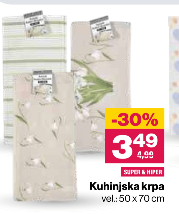 Kuhinjska krpa 50 x 70 cm - Akcija v trgovini Mercator