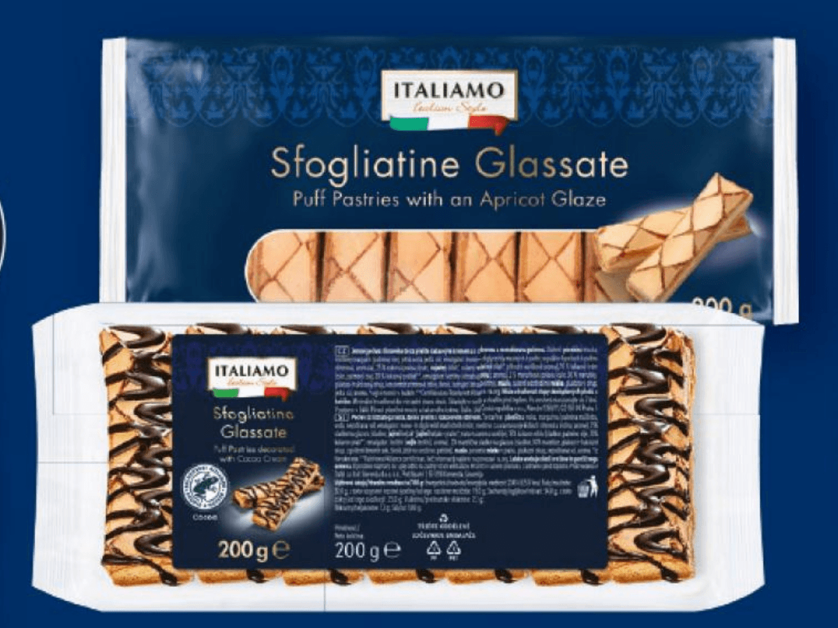 ITALIAMO Pecivo „Sfogliatine Glassate“ 200 g - Akcija v trgovini Lidl
