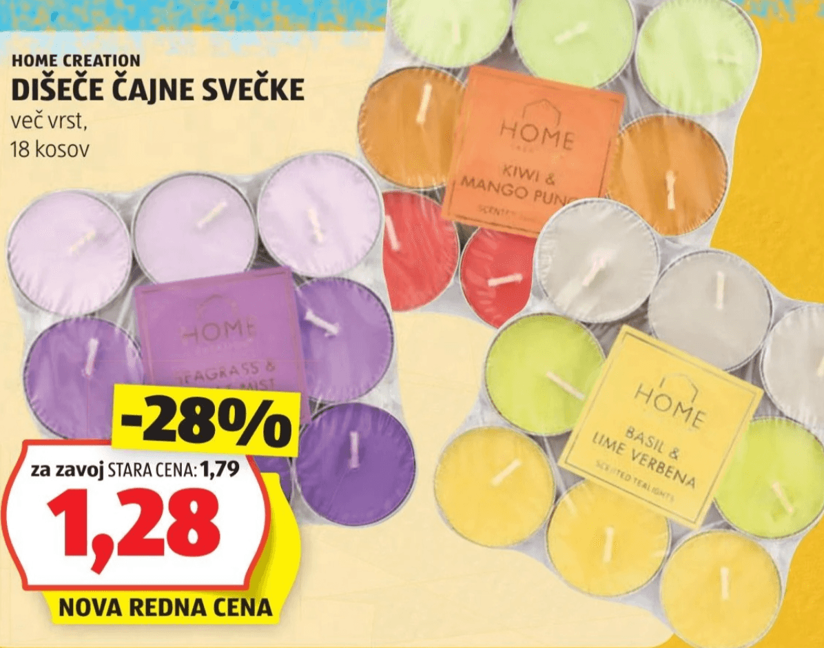 HOME CREATION Dišeče čajne svečke 18 kosov - Akcija v trgovini Hofer