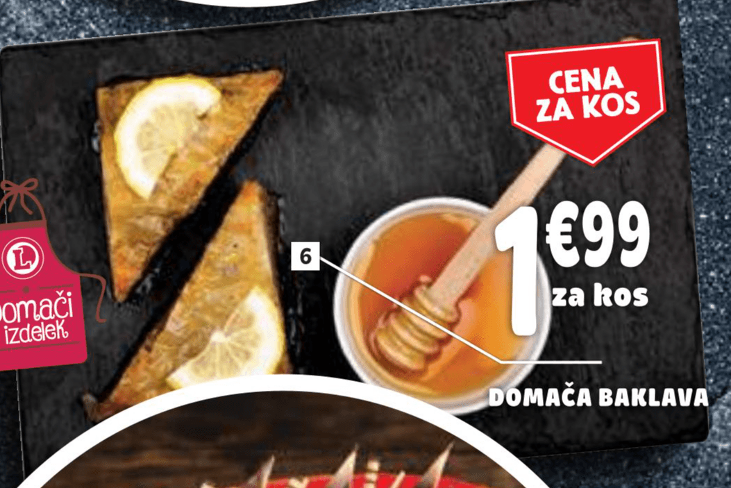 Domača baklava Domači izdelek - Akcija v trgovini E.Leclerc