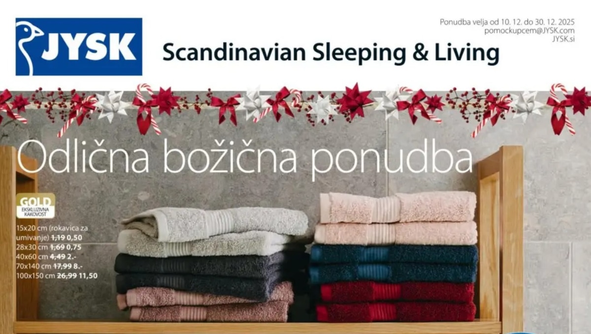 Jysk katalog Odlična Božična ponudba od 10.12. do 30.12.2025