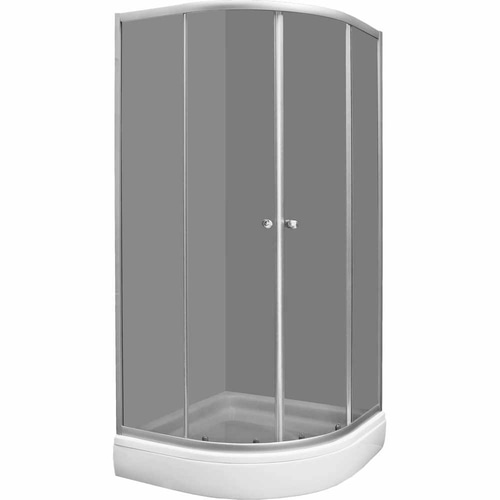 Kabina za prhanje s kadjo GREY polkrožna: 80 x 80 x 205 cm Aquaart - Akcija v trgovini Pevex