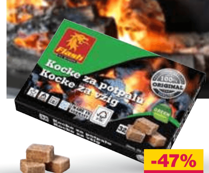 Kocke za vžig Flash 32/1 - Akcija v trgovini Mercator