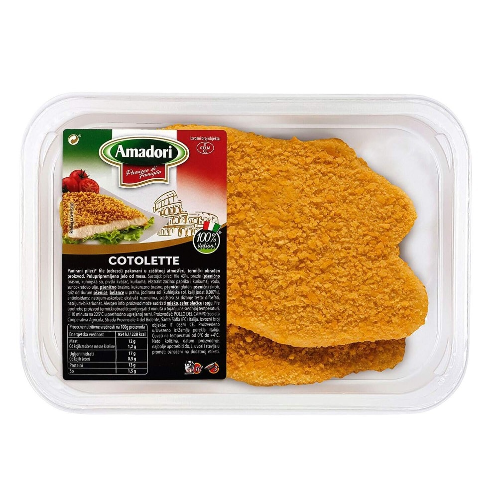 Sveži panirani izdelki 300 g ali 250 g Amadori Akcija v trgovini Mercator