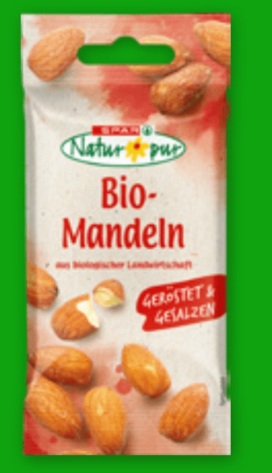 SPAR Natur*pur Bio Mandlji 30 g - Akcija v trgovini Spar