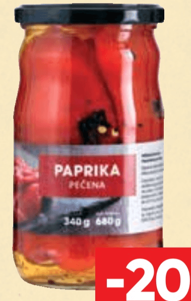 Pečena Paprika 680 g - Akcija v trgovini Tuš