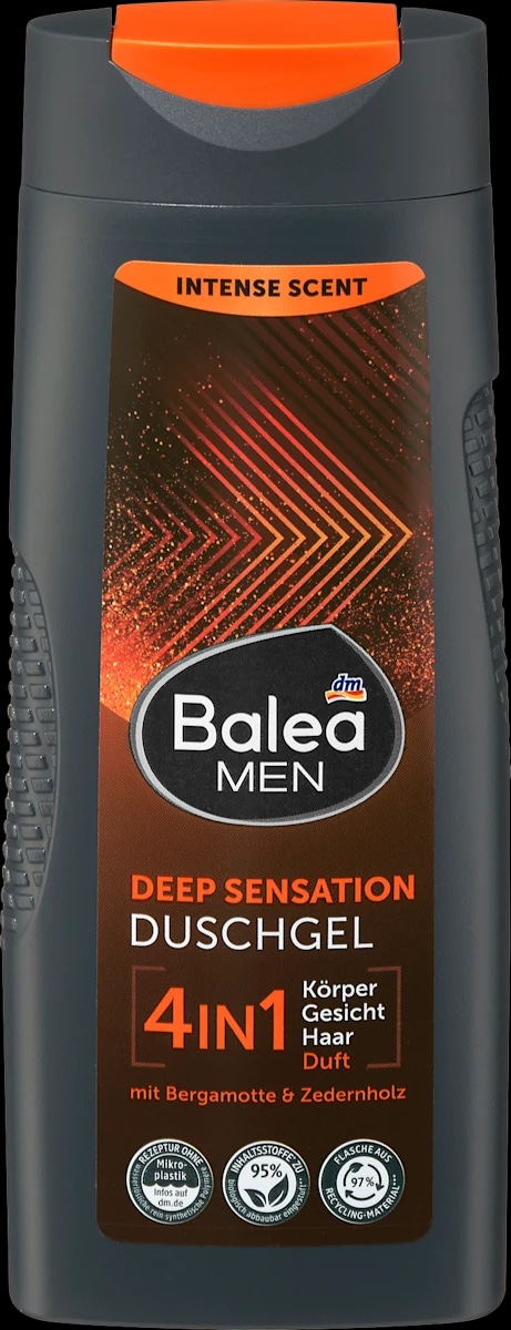 Balea MEN Deep Sensation gel za prhanje 4 v 1 300 ml - Akcija v trgovini Dm