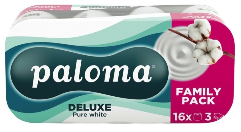 Toaletni papir Paloma Deluxe 16 rolic Akcija v trgovini Mercator