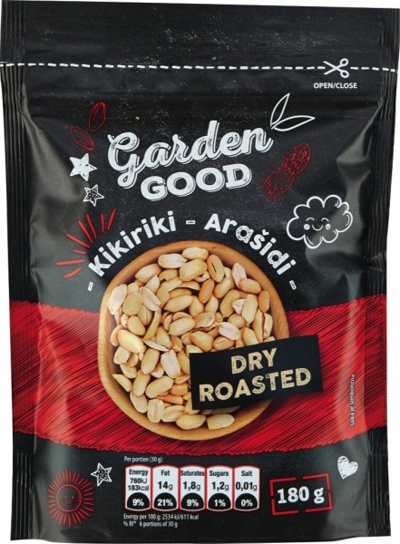 Arašidi Garden Good 180 g - Akcija v trgovini Mercator
