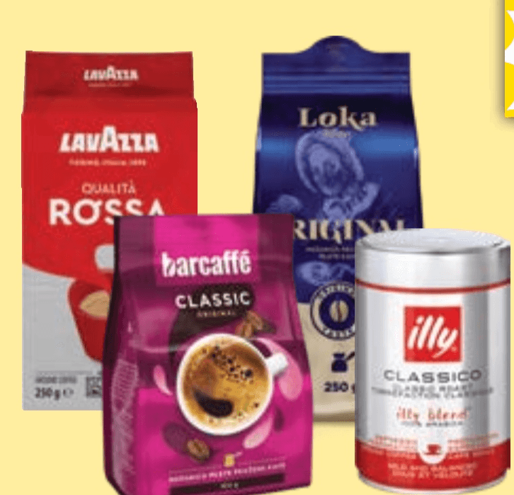 Izbrane mlete kave od 100 g do 1 kg Lavazza, Loka, Illy - Akcija v trgovini Tuš