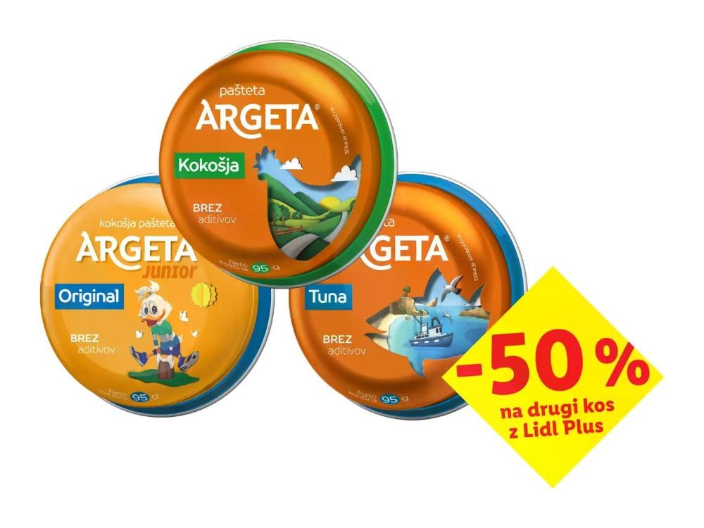 Izbrane mesne paštete in namazi Argeta 95 g - Akcija v trgovini Mercator