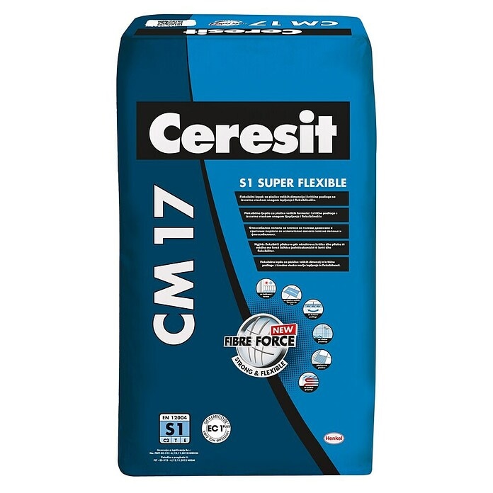 Fleksibilno lepilo za keramične ploščice CM 17 25 kg Ceresit - Akcija v trgovini Obi
