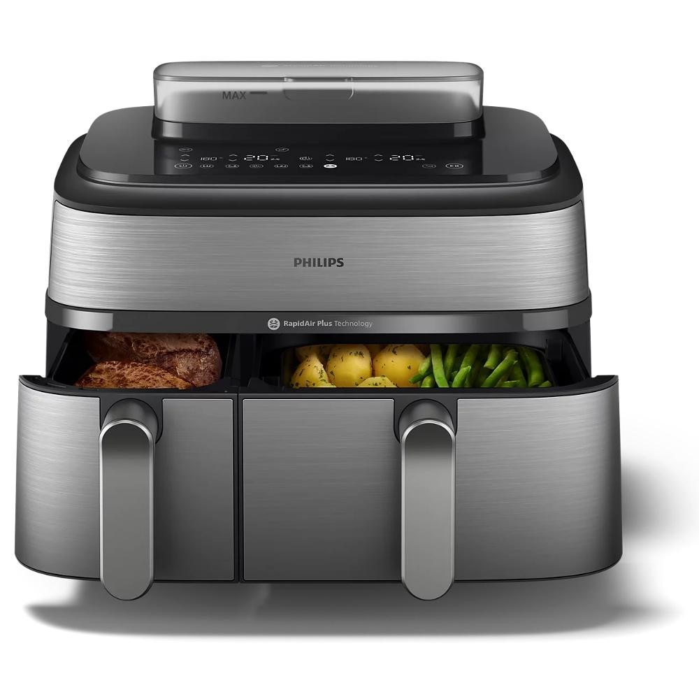 Philips airfryer z dvojno košaro s paro NA555/00 Akcija v trgovini Merkur