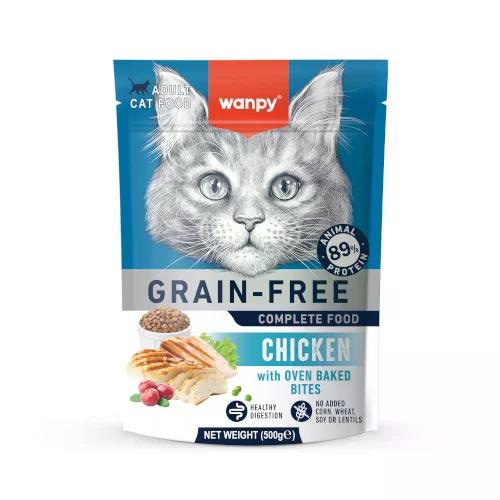 Wanpy GRAIN-FREE suha hrana za mačke s piščancem 500 g - Akcija v trgovini Dm