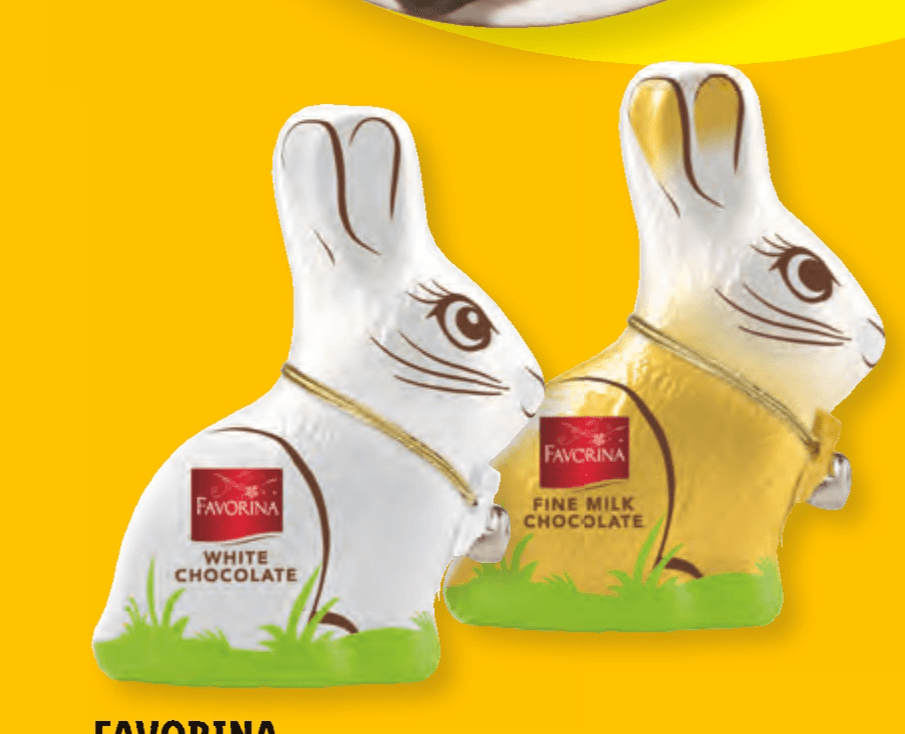 FAVORINA Velikonočni zajček 150 g - Akcija v trgovini Lidl