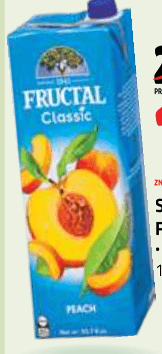 Fructal Sadna pijača 1,5 l - Akcija v trgovini E.Leclerc