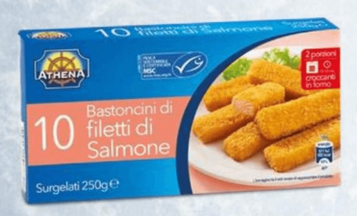 Athena Panirane lososove palčke 250 g - Akcija v trgovini Eurospin