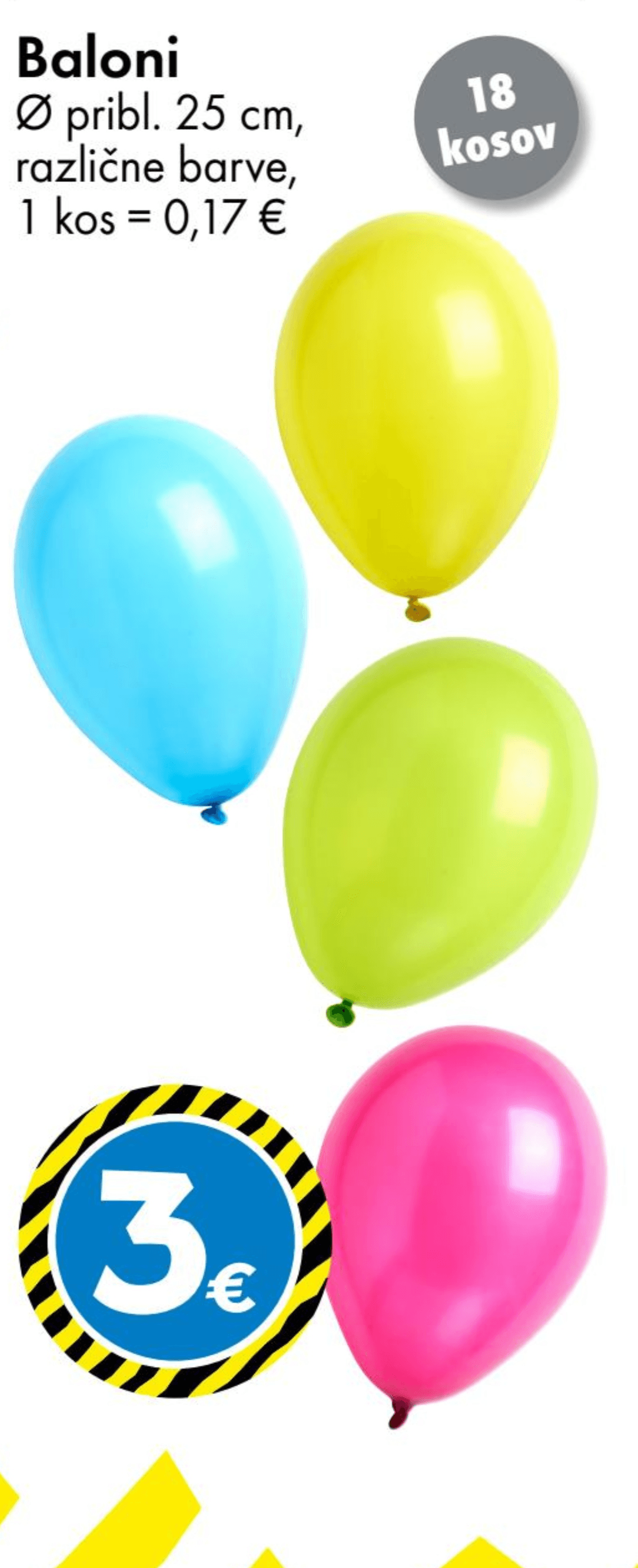 Baloni 18 kosov - Akcija v trgovini Tedi