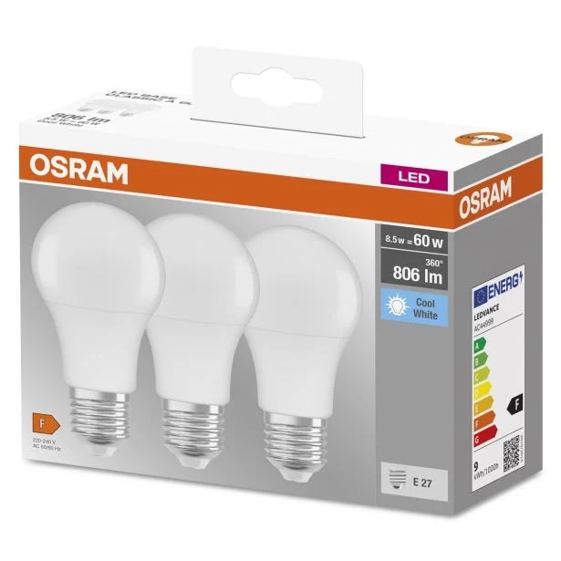 LED žarnica Osram CLA60 MAT BASE 3/1 - Akcija v trgovini Merkur
