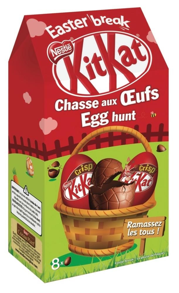 Čokoladna jajca v škatli KitKat ali Smarties 120 g KitKat, Smarties - Akcija v trgovini E.Leclerc