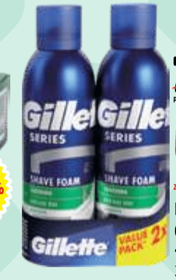 Pena za britje Gillette Series 2x 200 ml - Akcija v trgovini E.Leclerc