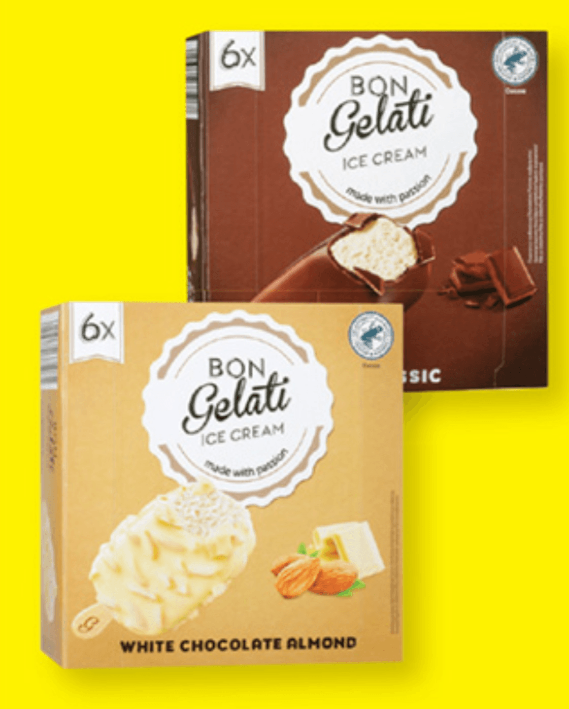 BON GELATI Sladoled 6 x 120 ml - Akcija v trgovini Lidl