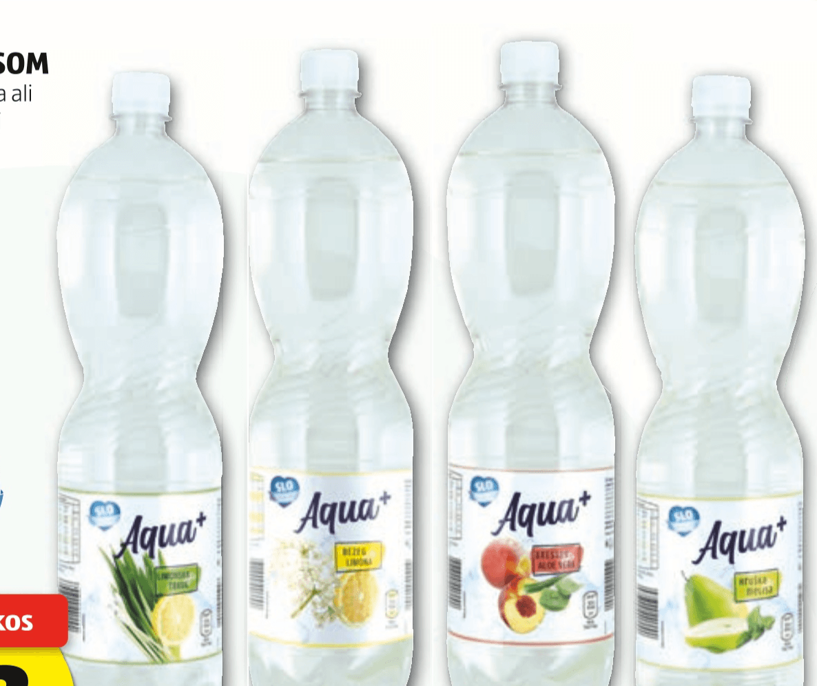Aqua+ Voda z okusom 1,5 l - Akcija v trgovini Hofer